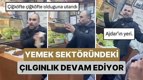 Sosyal Medyada Yine Bir Çiğ Köfteci Siparişi Hazırlarken Yaptığı Tuhaf Hareketlerle Gündem Oldu