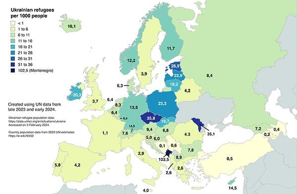 12. Ukraynalı göçmen oranları.