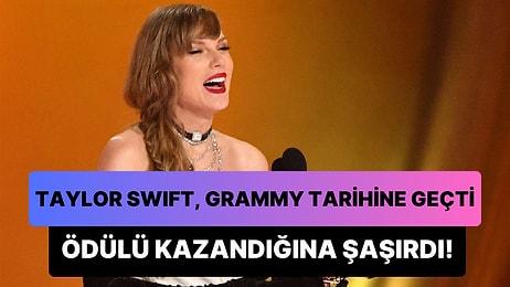 4. Kez 'Yılın Albümü' Ödülünü Alarak Grammy Tarihine Geçen Taylor Swift'in Şaşkınlığını Gizleyemediği Anlar