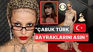 Doja Cat Grammy'de Giydiği Türk Tasarımcı Dilara Fındıkoğlu'na Ait Elbisesini İsmini Alnına Yazarak Taşıdı