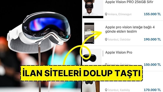 ABD'de Satışa Sunulan Apple Vision Pro, Henüz Türkiye'de Satışa Sunulmadan İkinci El İlan Sitelerine Düştü!