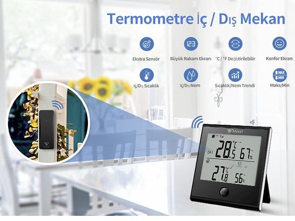 Bu, İç Mekan ve Dış Mekan Dijital Termometre, en güvenilir yardımcınız olabilir.
