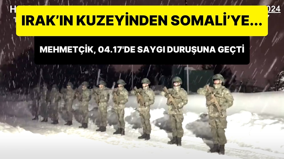 Kırklareli’nden Şırnak’a, Irak’ın Kuzeyinden Somali’ye: Mehmetçik, 04.17'de Saygı Duruşuna Geçti