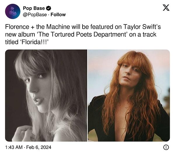 Bir diğer heyecanlandıran düet ise Florence + the Machine oldu. ❤️