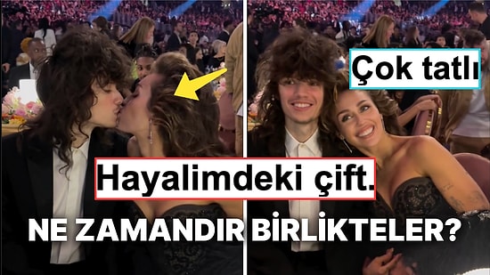 Miley Cyrus'ın Grammy Ödül Töreninde Erkek Arkadaşı Maxx Morando'yla Verdiği Samimi Pozlar "Maşallah" Dedirtti