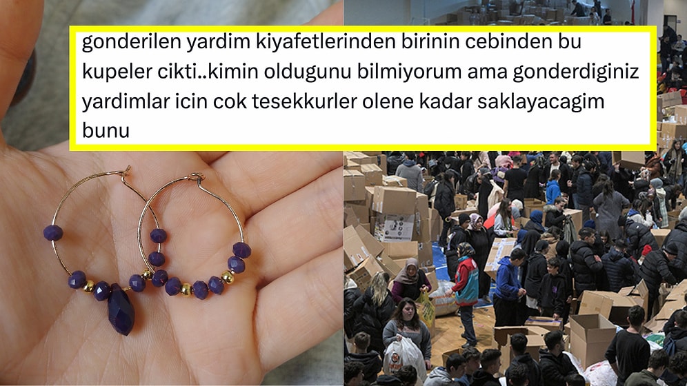 Yardım Kolisinden Çıkan Montun Cebindeki Küpeleri Saklayan Depremzede Paylaşımıyla Herkesi Duygulandırdı