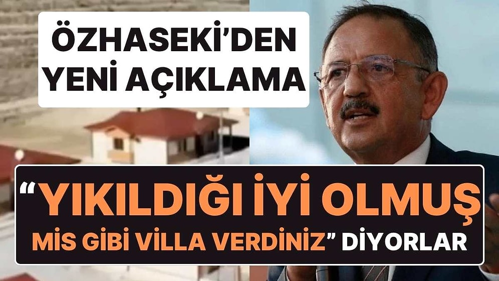 Mehmet Özhaseki, Tepki Çeken Deprem Konutları Sözleri Sonrası Kendini Savundu