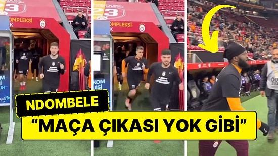 Galatasaraylı Futbolcular Sahaya Depar Atarak Çıkarken Ndombele'nin Tavrı Yine Şaşırtmadı