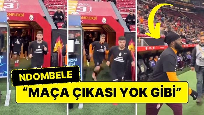 Galatasaraylı Futbolcular Sahaya Depar Atarak Çıkarken Ndombele'nin Tavrı Yine Şaşırtmadı