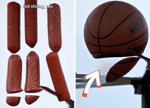 Tabletten basketbol topuna, birçok ürünün kesilme anının detaylıca gösterildiği bu video, izleyenleri adeta hipnotize etti.