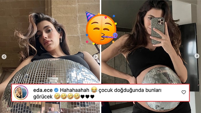 Hamileliğinin Son Günlerinde Olan Rachel Araz Göbeğinden Kocaman Bir Disko Topu Yaptı!