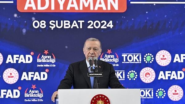 Cumhurbaşkanı Erdoğan, Adıyaman’da “Deprem Konutları Kura ve Anahtar Teslim Töreni”ne katılarak konuşma yaptı.