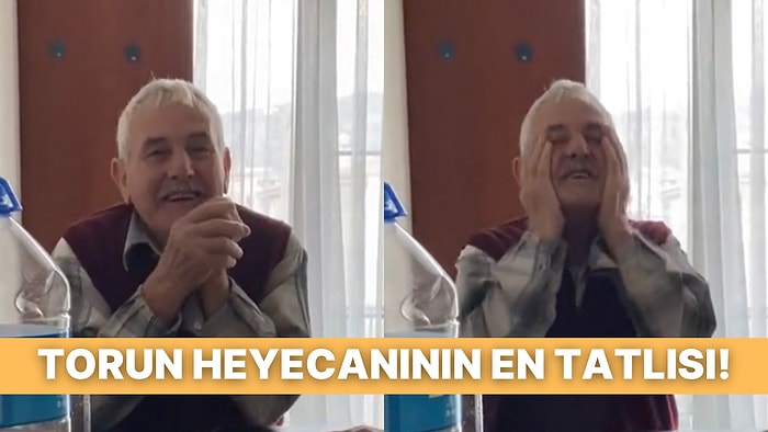 Kızı Torun Haberi Verince Dünyalar Onun Oldu! Tatlı Dedenin Sevincini Siz de Görmelisiniz