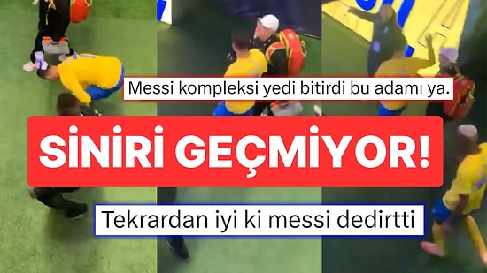 Cristiano Ronaldo "Messi" Tezahüratları Eşliğinde Atılan Al Hilal Atkısını Şortunun İçine Sokup Geri Fırlattı