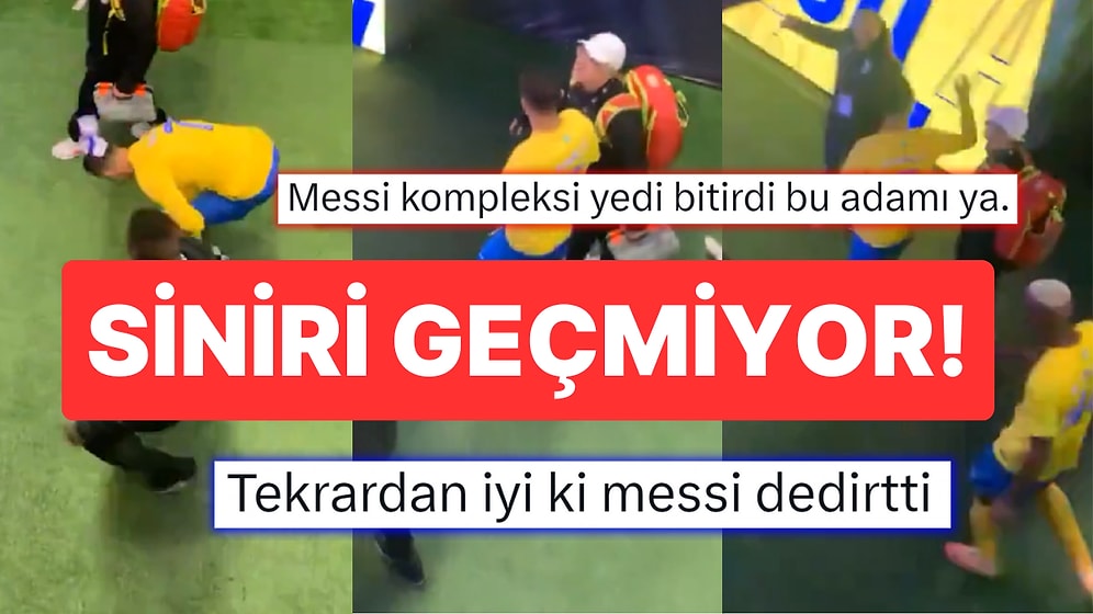 Cristiano Ronaldo "Messi" Tezahüratları Eşliğinde Atılan Al Hilal Atkısını Şortunun İçine Sokup Geri Fırlattı