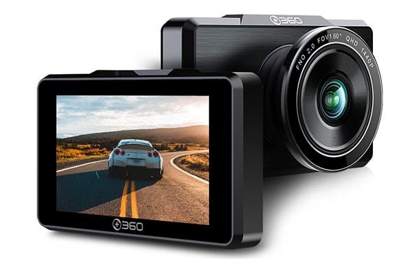 11. 360 G500H Ön 2k - Arka 1080P 160° Geniş Açı Lens Gece Görüşü Dahili Gps Modülü Akıllı Araç İçi Kamera