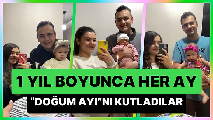 1 Yıl Boyunca Kızlarının Her Ay 'Doğum Ayını' Kutlayan Çiftin Muhteşem Paylaşımı