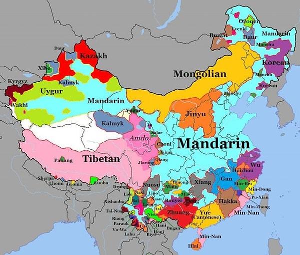 8. Çin'de konuşulan diller.
