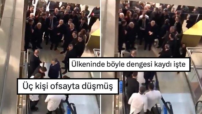 Cumhurbaşkanı Erdoğan'a Yetişmek İçin Yürüyen Merdivenden Ters İnen Doktorlar Goygoycuların Diline Düştü