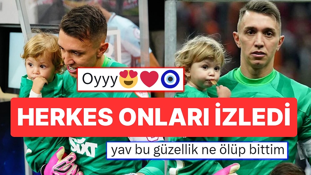 Galatasaray'ın Kalecisi Muslera'nın Sahaya Kızı Dominique ile Çıktığı Anlar Herkese "Maşallah" Dedirtti