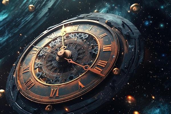 Anlaşıldığı gibi Tanrı katındaki dünyaya göre ayarlamış saat, evrenin dışında olduğu için durmadı,  harekete devam etti ve 100 yıl geçti ama dünyada hareket donup durduğu için zaman aynı kaldı geçmedi.
