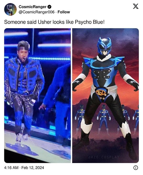 "Birisi Usher'ın Psycho Blue'ya benzediğini söyledi!"