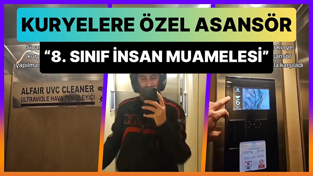 'Kuryelerin Mikrobu Rezidanstaki İnsanlara Bulaşmasın Diye' Kuryelere Özel Asansör: '8. Sınıf İnsan Muamelesi'