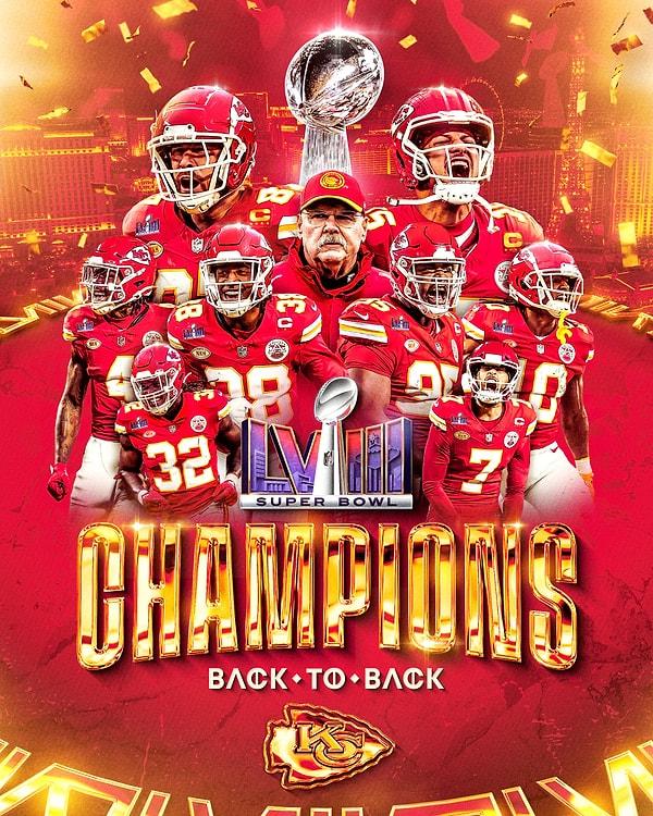 Chiefs ve 49ers takımının karşılaştığı gecede Chiefs takımı 49ers'i yenerek NFL şampiyonu oldu.
