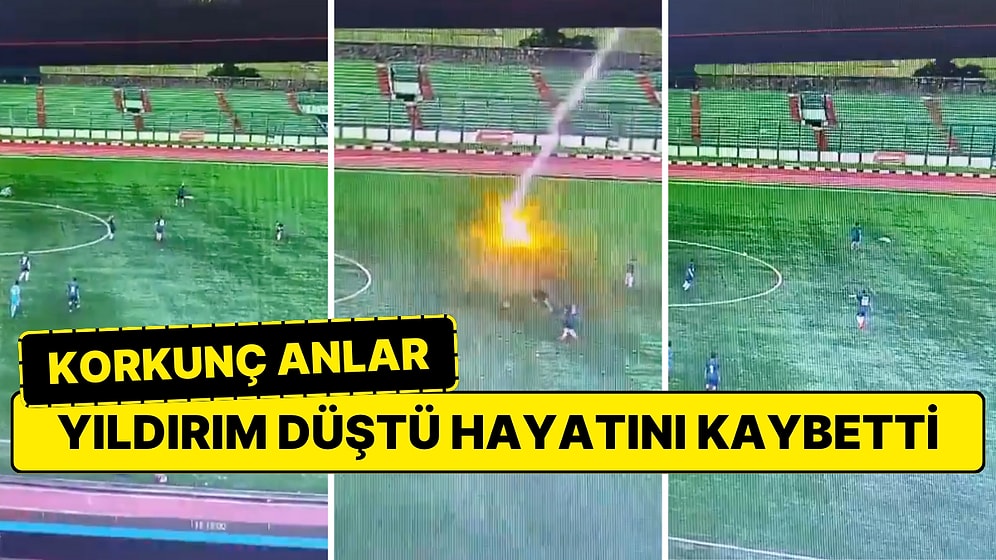 Endonezya'daki Futbol Maçında Sahaya Yıldırım Düştü Talihsiz Futbolcu Kurtarılamadı