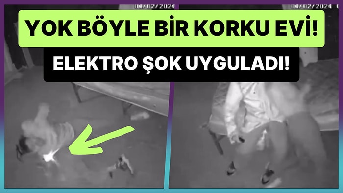 Hizmette Sınır Yok! Müşteriye Elektro Şok Uygulanan Korku Evi Görüntülerini İzlerken Şoke Olacaksınız!