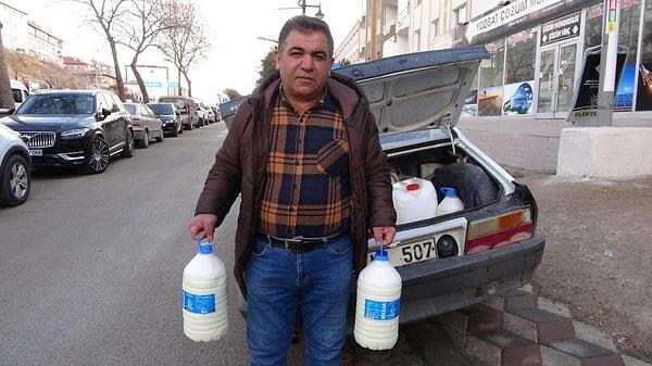 Yozgat’ın Kuşçu köyünde besicilikle uğraşan Üzeyir Koç, 24 yıldır geçimini çiğ süt satarak sağlıyor.