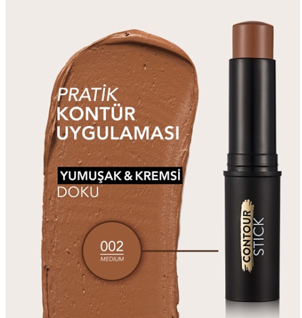 8. Flormar-Yumuşak Formüllü ve Mat Bitişli Stick Contour Pratik Kalem Kontür - 002