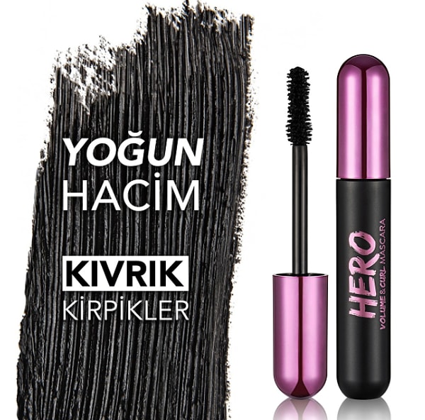 9. Hero Volume & Curl Kum Saati Fırçalı Kıvrım ve Hacim Veren Maskara