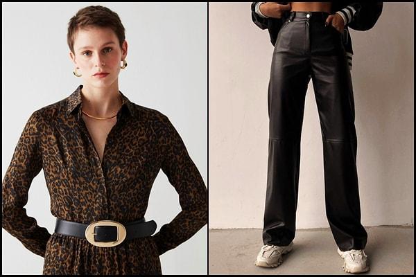 Günlük kombinlerinizde deri pantolon tercih ediyorsanız, kombininize en iyi eşlik edecek olan parça ise leopar bir gömlek!