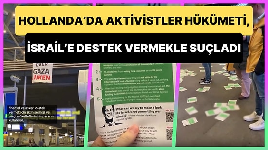 Hollanda'da Aktivistler Broşür Dağıtıp Sesli Anons ile Hükümeti İsrail'e Destek Vermekle Suçladı