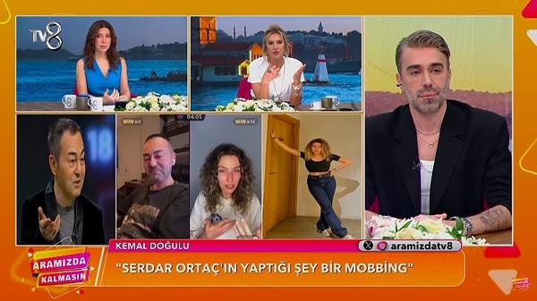 Bu diyalogların ardından 'Aramızda Kalmasın' sunucularından Yelda Kırçuval ise Serdar Ortaç'a ulaştı ve aşk iddialarını sordu.