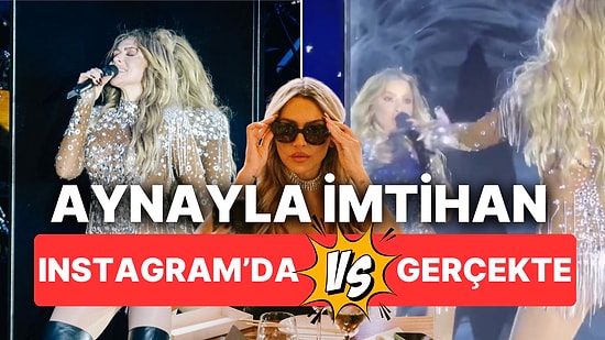 Aslan Burcu Olmasına Gerek Bile Olmayan Hadise Konserinde Aynaya Bakarak Şarkı Söyleyince Dillere Fena Düştü!