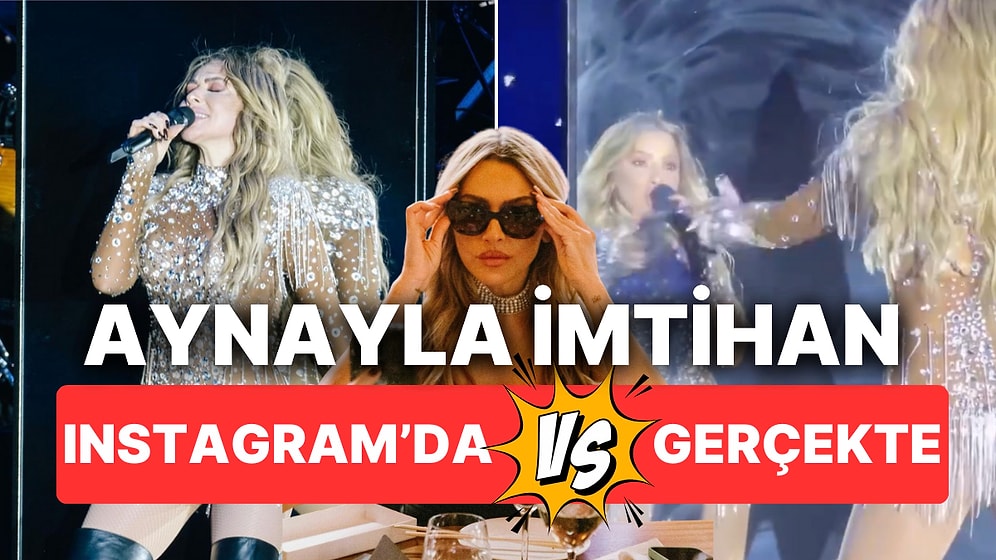 Aslan Burcu Olmasına Gerek Bile Olmayan Hadise Konserinde Aynaya Bakarak Şarkı Söyleyince Dillere Fena Düştü!