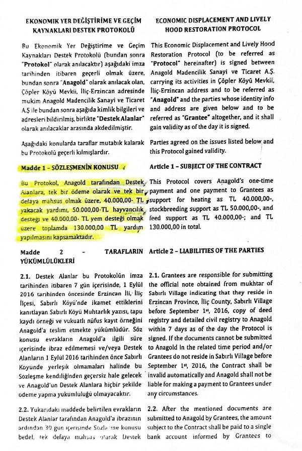 Yavuzyılmaz'ı köylülere para dağıtarak dava açmama taahhütü aldığına dair paylaştığı belge ⬇️