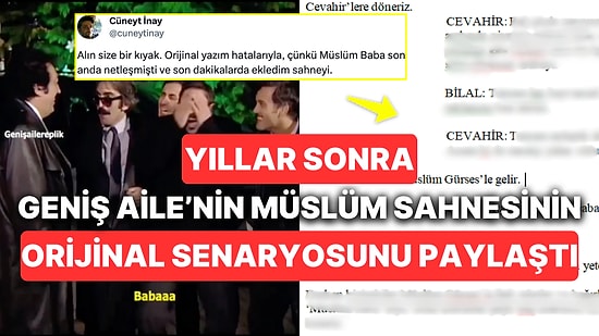 Geniş Aile Senaristi Cüneyt İnay Yıllar Sonra Viral Olan Müslüm Gürses Bölümünün Orijinal Senaryosunu Paylaştı