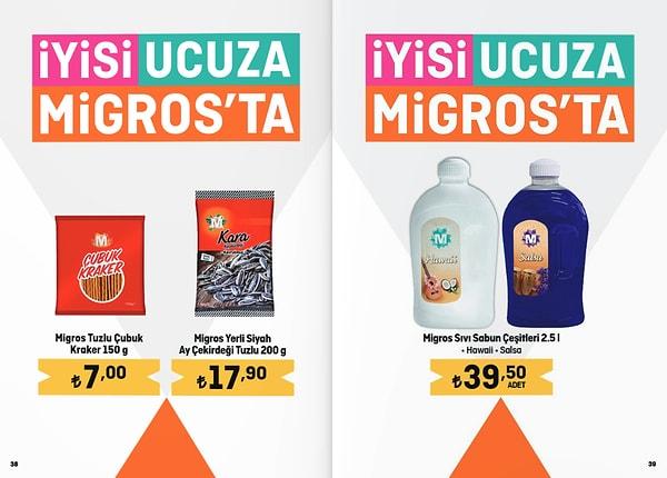 Migros Sıvı Sabun Çeşitleri 2,5 litre 39,50 TL