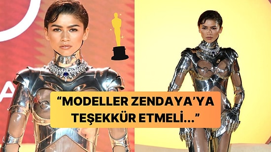 Galaya Oscar Ödülü Gibi Giyinip Giden Zendaya Manifestin Dozunu Kaçırdı!