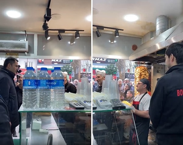 Döner ustası o anlarda, "Ben ustayım, maaşımla geçinemiyorum. Ben 1996 yılında 1 yıllık maaşımla babama ev almıştım. Şu anda bayramda memlekete gitmeyi hayal edemiyorum" dedi.