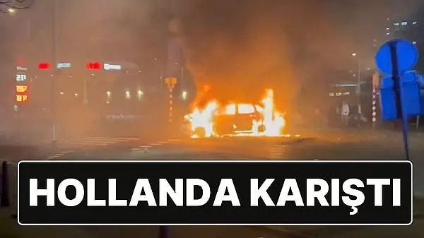 Hollanda’daki sığınmacılarla polis arasında tansiyon çok yükseldi. Lahey kentindeki sığınmacılar, opera binasını bastı, polisle çatıştı, arabaları ateşe verdiler.