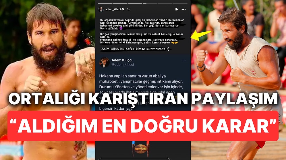 Rest Çekip Survivor All Star'a Katılmayan Adem Kılıççı'nın Adada Yaşananlar İçin Yaptığı "Seviye" Yorumu