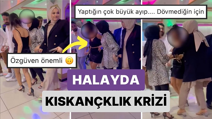 Horon Oynarken Eşinin Yanına Giren Kadını Hızlı Bir Müdahale ile Horondan Uzaklaştıran Kadın