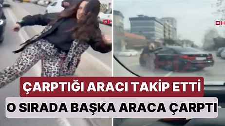 Çarptığı Aracın Sahibiyle Tartıştıktan Sonra Peşine Düşen Kişi Takip Ettiği Sırada Başka Bir Araca Çarptı