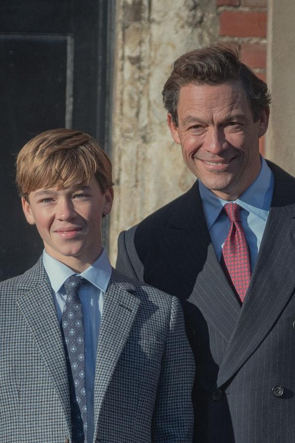 4. The Crown'da Prens Charles'ı canlandırırken, Dominic West'in oğlu Senan West, 5. Sezonun üç bölümünde genç Prens William olarak göründü.