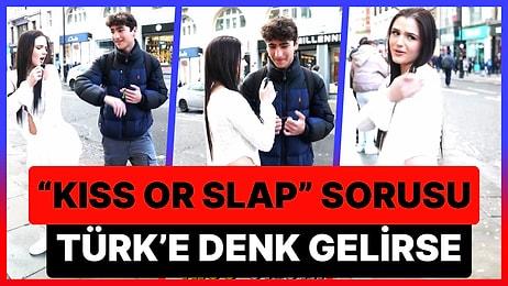 İngiltere'de Sokaktaki İnsanlara 'Öp ya da Şaplak At' Diyen Kadının Türk'e Denk Geldiği Anlar Viral Oldu