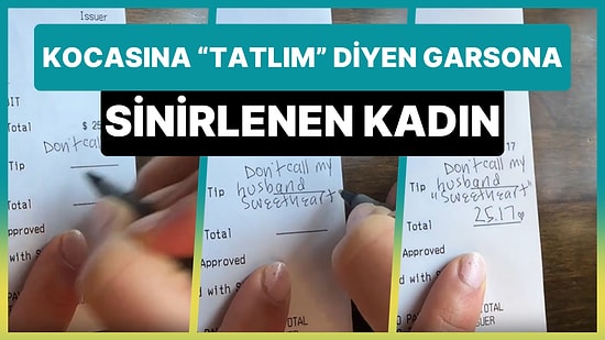 Bahşiş Notuna, "Benim Kocama 'Tatlım' Diye Hitap Etme" Yazan Kıskanç Eş Viral Oldu